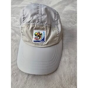 FIFA World Cup 2010 South Africa 5 Panel Camp Hat Grey Nylon Soccer Cap OS